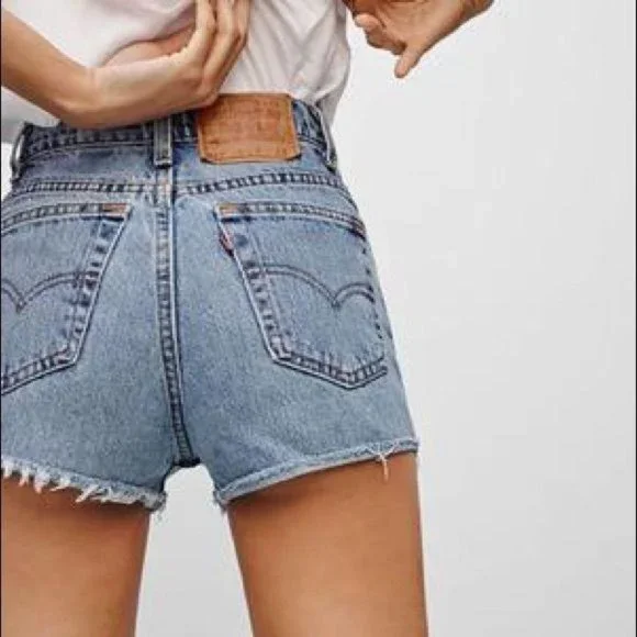 UpCycled *NWT* Levi's Embellished 501 Shorts 27 - Picture 1 of 7